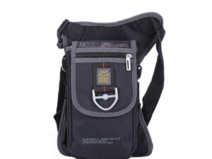 Kawei Knight Nylon Messenger Shoulder Leg Bag – Waterproof, Durable, Multi-Compartment Fanny Pack – Black, Medium