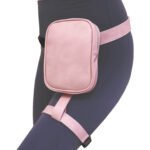 Larswon Leg Bag Synthetic Leather Thigh Harness Fanny Pack for Women (Black-crocodile) – Versatile and Stylish Waist Pack