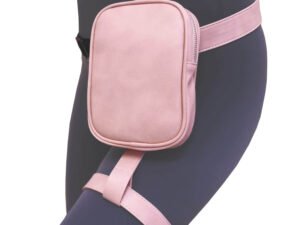 Larswon Leg Bag Synthetic Leather Thigh Harness Fanny Pack for Women (Black-crocodile) – Versatile and Stylish Waist Pack