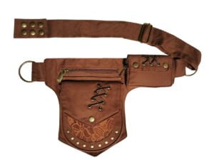 Larswon Renaissance Leg Bag for Women – Stylish Festival Belt and Hip Bag in Coffee